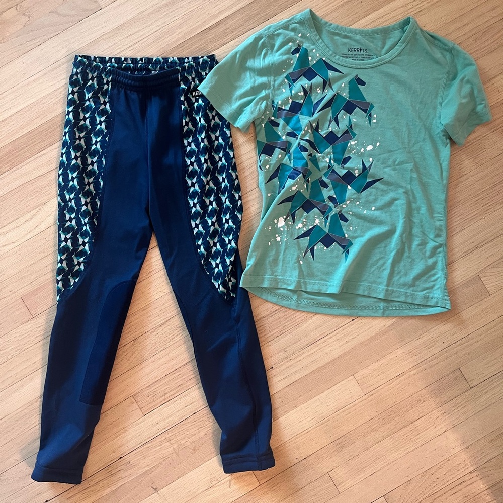 Kerrits Kids Matching Set - Green and Blue